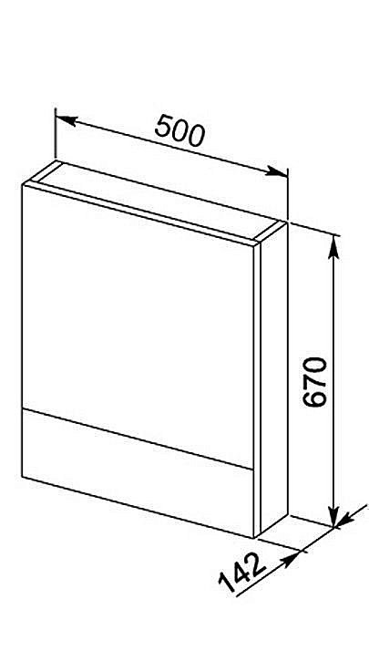 Зеркальный шкаф Aquanet Нота 50 белый купить в интернет-магазине сантехники Sanbest
