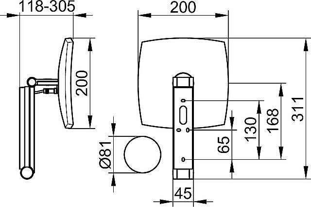 Зеркало косметическое KEUCO iLook_move 17613039002 бронза купить в интернет-магазине сантехники Sanbest