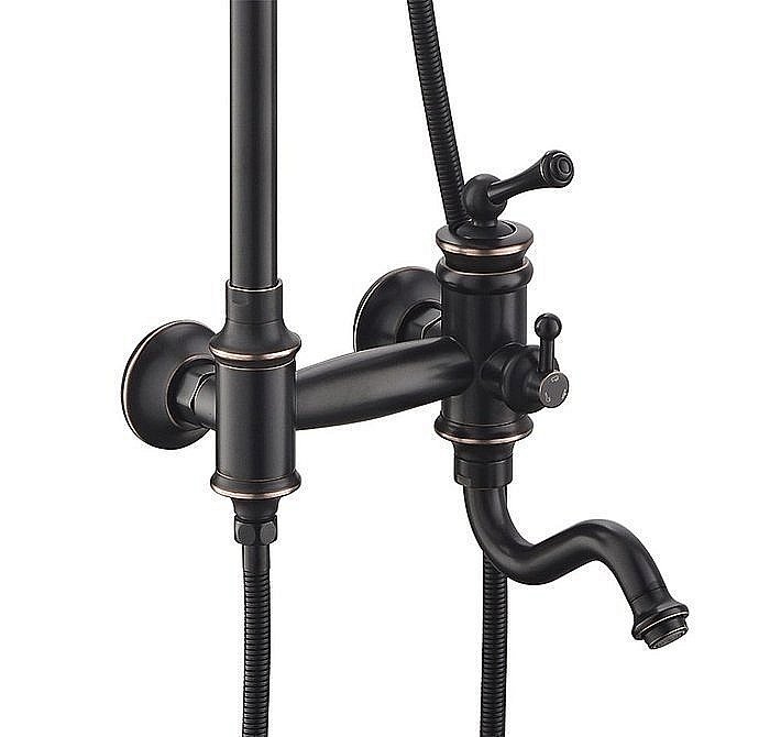 Душевая система Timo Adelia SX-6010/04 черная матовая купить в интернет-магазине сантехники Sanbest