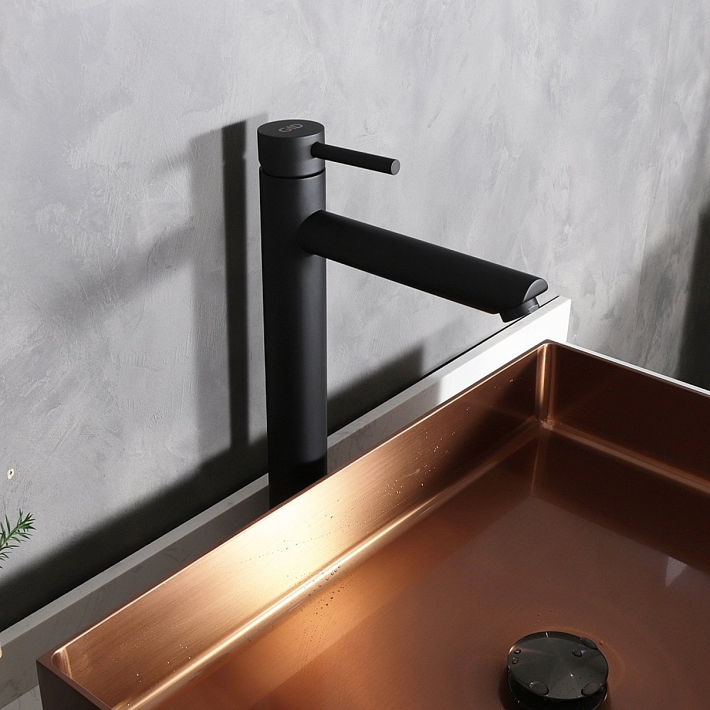 Смеситель для раковины Gid Berlin SS080-BM-D черный матовый купить в интернет-магазине сантехники Sanbest