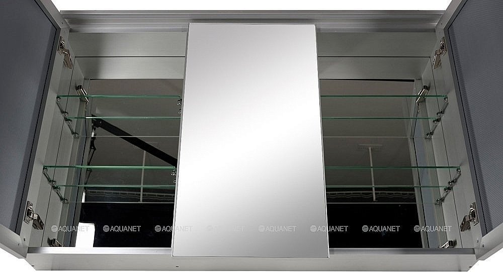 Зеркальный шкаф De Aqua Алюминиум 261755 120 серебро купить в интернет-магазине сантехники Sanbest