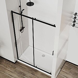 Душевая дверь Vincea City 130 VDS-5CT130CLB стекло прозрачное/профиль черный купить в интернет-магазине Sanbest