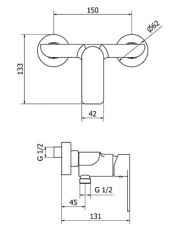 Смеситель  для душа Cezares FURORE-DM-01-Cr купить в интернет-магазине сантехники Sanbest
