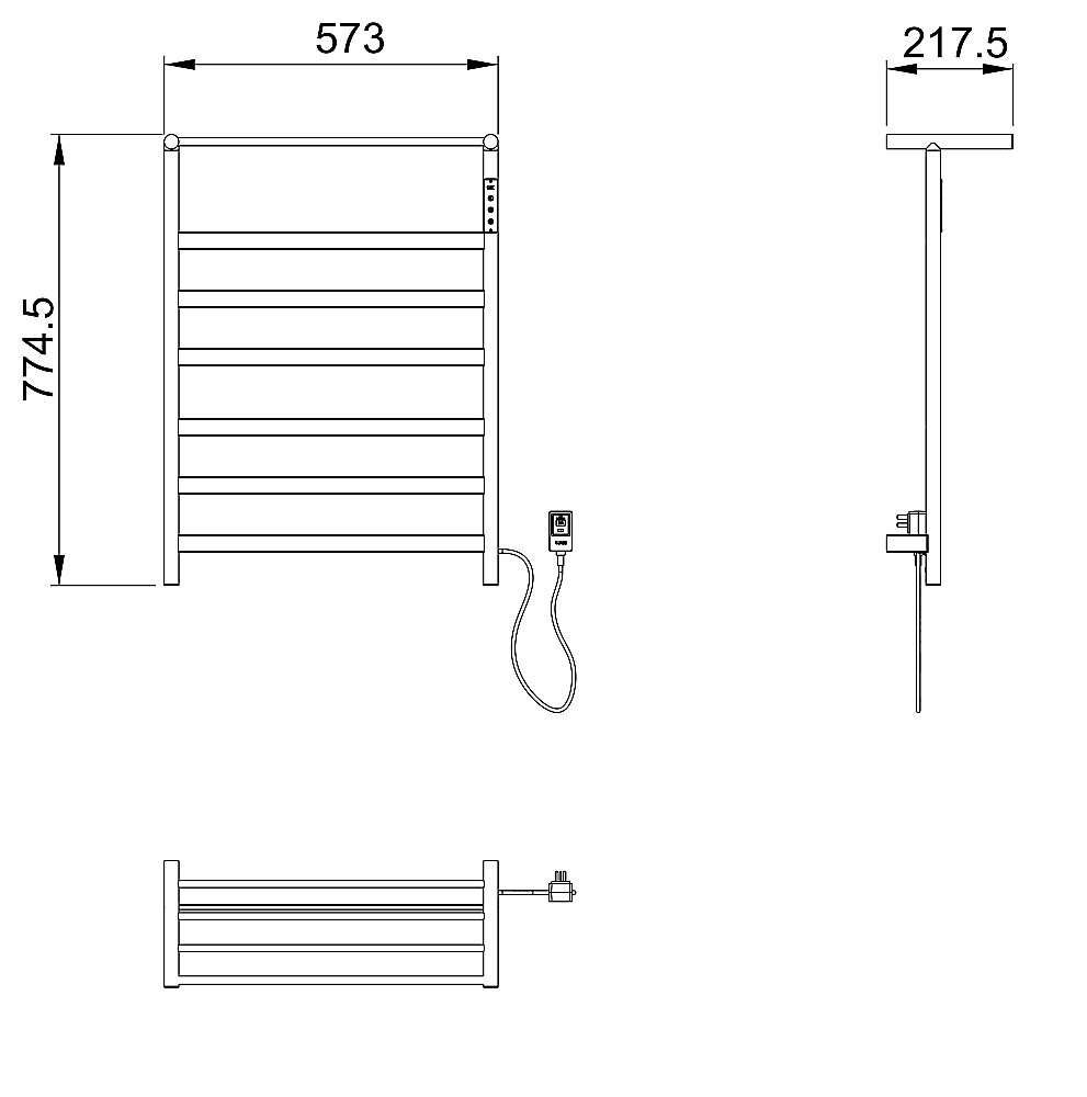 Полотенцесушитель электрический WONZON & WOGHAND ESSEN, Брашированное золото (WW-A403-BG) купить в интернет-магазине сантехники Sanbest
