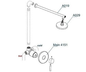 Душевая система WasserKRAFT Main A12429 купить в интернет-магазине сантехники Sanbest