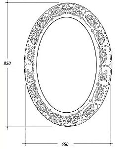 Зеркало Armadi Art овальное с пультом управления антик 85 в ванную от интернет-магазине сантехники Sanbest