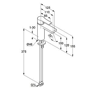 Смеситель для раковины Kludi Zenta SL 482920565 купить в интернет-магазине сантехники Sanbest