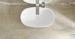 Раковина накладная Salini Gloria 05 1102205M 64 из искусственного камня S-Stone, белая матовая купить в интернет-магазине Sanbest