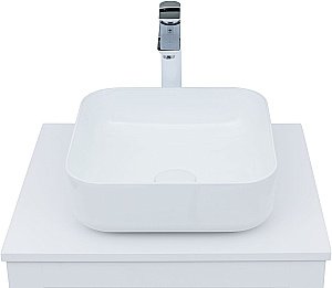 Тумба с раковиной Aquanet Терра 60 белая матовая для ванной в интернет-магазине Sanbest