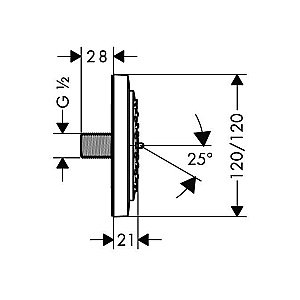 Форсунка для душа Hansgrohe PuraVida 28430400 белый/хром купить в интернет-магазине сантехники Sanbest