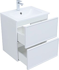 Тумба с раковиной Aquanet Арт 313254 60 белый матовый для ванной в интернет-магазине Sanbest