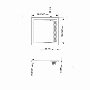 Душевой поддон RGW STM-W Stone Tray 80x80 купить в интернет-магазине Sanbest