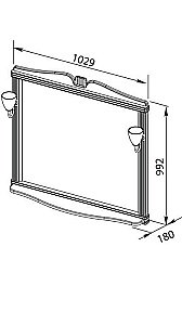 Зеркало Aquanet Николь 100 в ванную от интернет-магазине сантехники Sanbest