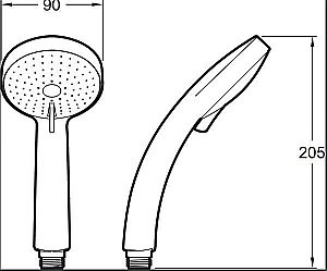 Душевая лейка Jacob Delafon CITRUS E12902-CP купить в интернет-магазине сантехники Sanbest