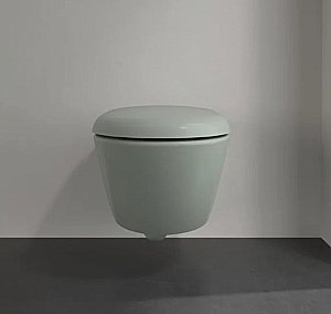 Унитаз подвесной Villeroy&Boch Antao 4674T0R8 утренняя зелень, безободковый, слив торнадо купить в интернет-магазине Sanbest
