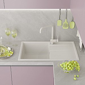 Кухонная мойка Misty Linkor 78 LIN-78х51-03 жасмин купить в интернет-магазине сантехники Sanbest