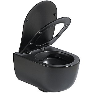 Унитаз Vincea Evo VT1-34SMB безободковый, с крышкой микролифт, черный матовый купить в интернет-магазине Sanbest