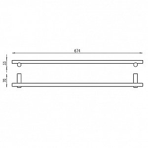 Полотенцедержатель Abber AA1857BGG оружейная сталь брашированная купить в интернет-магазине сантехники Sanbest