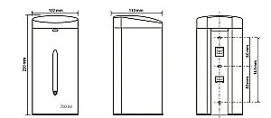 Диспенсер Bemeta Hotel 141109195 матовый хром купить в интернет-магазине сантехники Sanbest