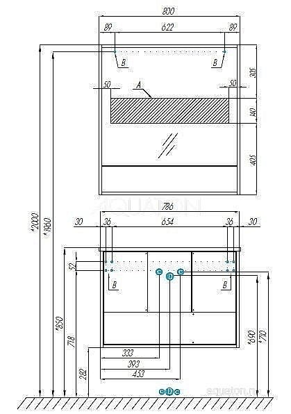 Зеркальный шкаф Акватон Ривьера 80 белый купить в интернет-магазине сантехники Sanbest