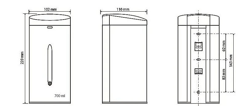 Диспенсер Bemeta Hotel 141109195 матовый хром купить в интернет-магазине сантехники Sanbest