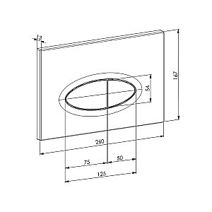 Кнопка для инсталляции D&K Rhein.Marx DB1399002 матовый хром купить в интернет-магазине сантехники Sanbest