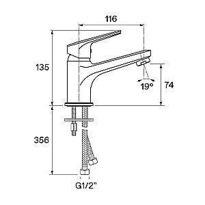 Смеситель для раковины Santek Кант WH5A02002C001 хром купить в интернет-магазине сантехники Sanbest