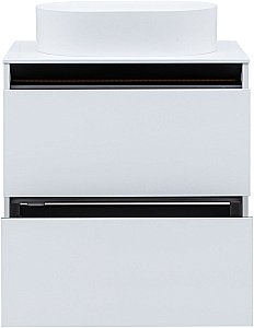 Тумба с раковиной Allen Brau Activity 70 1.34003.WM белая матовая/черный брашированный для ванной в интернет-магазине Sanbest