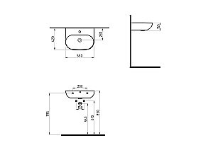 Раковина Bien Vokha 55 MDLS05501FD1B9000 черная купить в интернет-магазине Sanbest