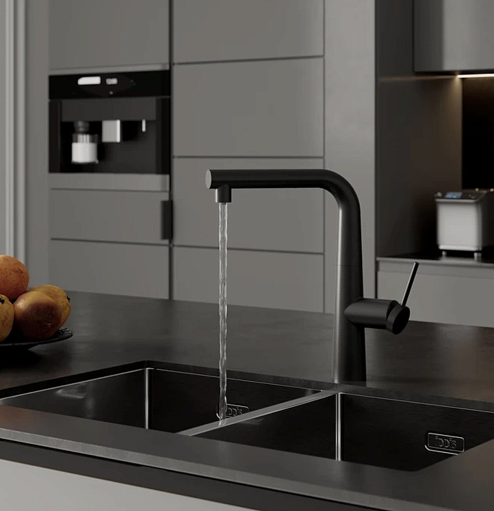 Смеситель для кухни Iddis Pure PURBLPFi05 черный матовый купить в интернет-магазине сантехники Sanbest