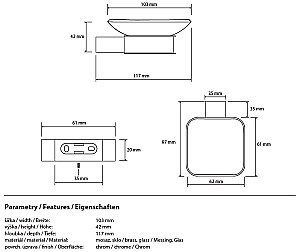 Мыльница Bemeta Via 135008022 купить в интернет-магазине сантехники Sanbest