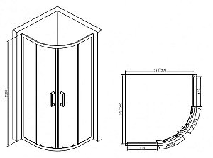 Душевой уголок ABBER Schwarzer Diamant AG01100B купить в интернет-магазине Sanbest