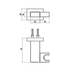Держатель ручного душа Gattoni PD SURT20COcr купить в интернет-магазине сантехники Sanbest