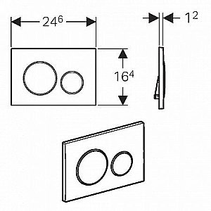 Кнопка для инсталляции Geberit Sigma 20 115.882.SN.1 купить в интернет-магазине сантехники Sanbest