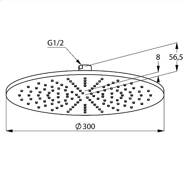 Верхний душ Kludi A-QA 6433087-00 черный купить в интернет-магазине сантехники Sanbest