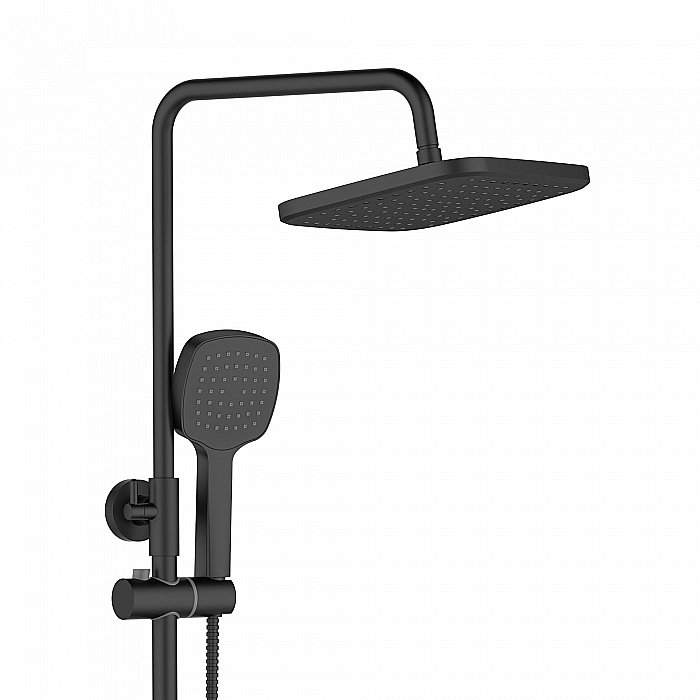 Душевая система Orange Thermo T02S4-912b черный матовый купить в интернет-магазине сантехники Sanbest
