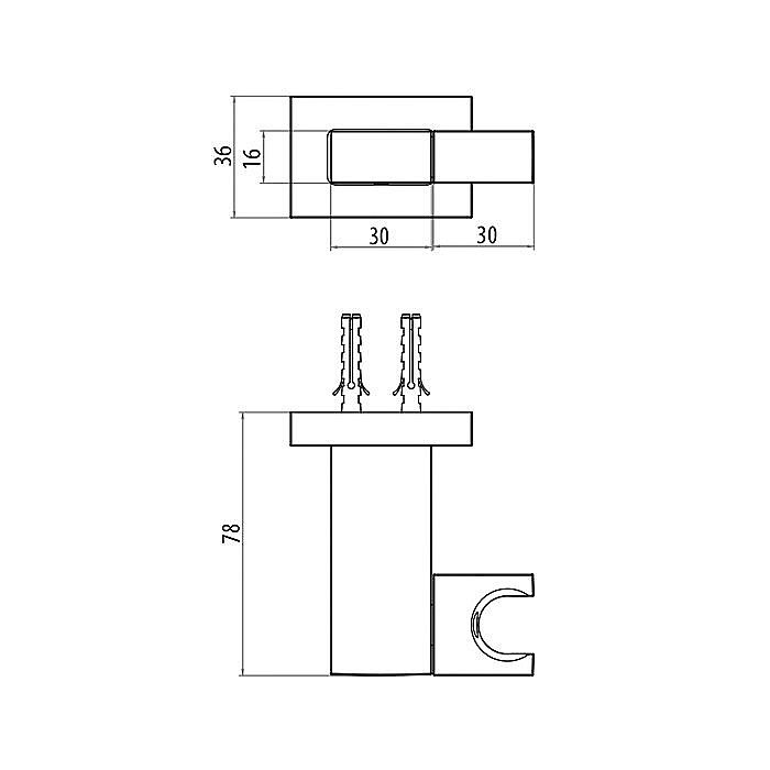 Держатель ручного душа Gattoni PD SURT20COcr купить в интернет-магазине сантехники Sanbest