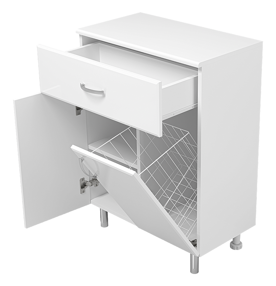 Тумба Misty Люси 60 Э-Люс07060-011Бк белый для ванной в интернет-магазине сантехники Sanbest