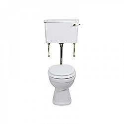 Унитаз Magliezza Retro 7009 белый/золото, с низким бачком купить в интернет-магазине Sanbest