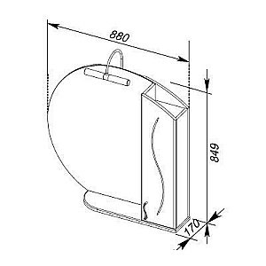 Зеркальный шкаф Aquanet Моника 85 купить в интернет-магазине сантехники Sanbest