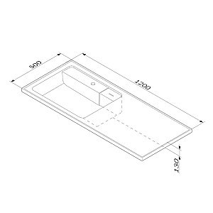Тумба с раковиной AM.PM X-JOY 60-120 напольная левая,белый глянец для ванной в интернет-магазине Sanbest