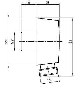 Подключение для шланга Migliore Ricambi ML.RIC-30.254.RA медь купить в интернет-магазине сантехники Sanbest