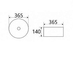Раковина накладная CeramaLux NC 36,5 C1114 черный мрамор купить в интернет-магазине Sanbest