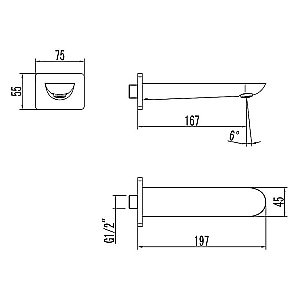 Излив для ванны Lemark LM4981CW купить в интернет-магазине сантехники Sanbest