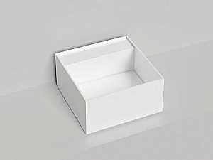 Раковина накладная Salini ARMONIA SQUARE TOP 02 S-Stone 130522TM 45 без отверстия под смеситель, белая купить в интернет-магазине Sanbest