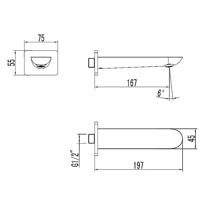 Излив для ванны Lemark LM4981CW купить в интернет-магазине сантехники Sanbest