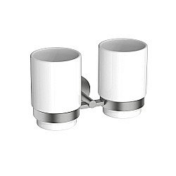 Стакан двойной Aquatek Бетта AQ4617BGM керамика/оружейная сталь купить в интернет-магазине сантехники Sanbest