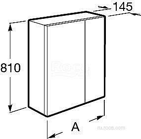 Зеркальный шкаф Roca UP ZRU9303016 70 белый глянец купить в интернет-магазине сантехники Sanbest