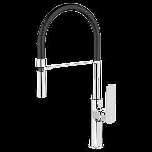 Смеситель для кухни Elghansa Heffen 5653520 хром/черный купить в интернет-магазине сантехники Sanbest