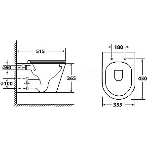 Унитаз с инсталляцией OWL 1975 Vind Ruta H OWLINSTNI.TOWLT190304 безободковый, с крышкой микролифт, с кнопкой Nikel хром купить в интернет-магазине Sanbest